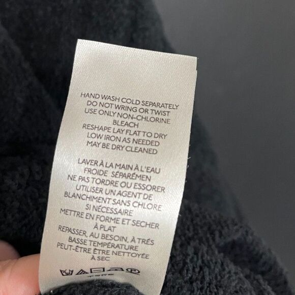 Free People Cabin Fever Sweater S | Black Off-Shoulder Cozy Knit - Picture 7 of 12